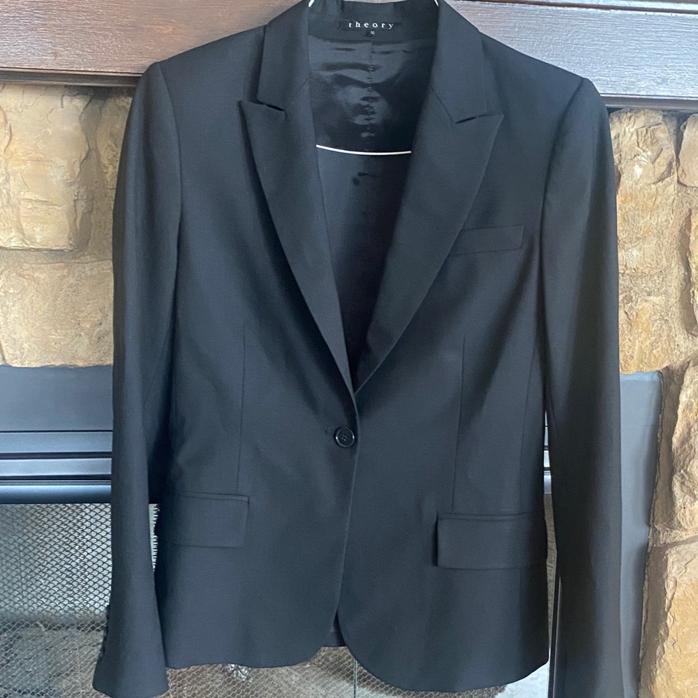 Theory Classic Black Tailored Blazer